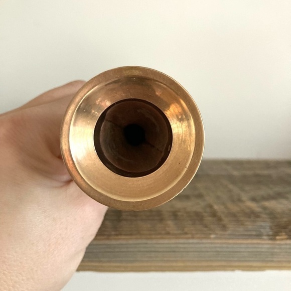 Brass candlestick 6” tall - Picture 3 of 4